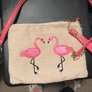 Flamingo printed crossbag